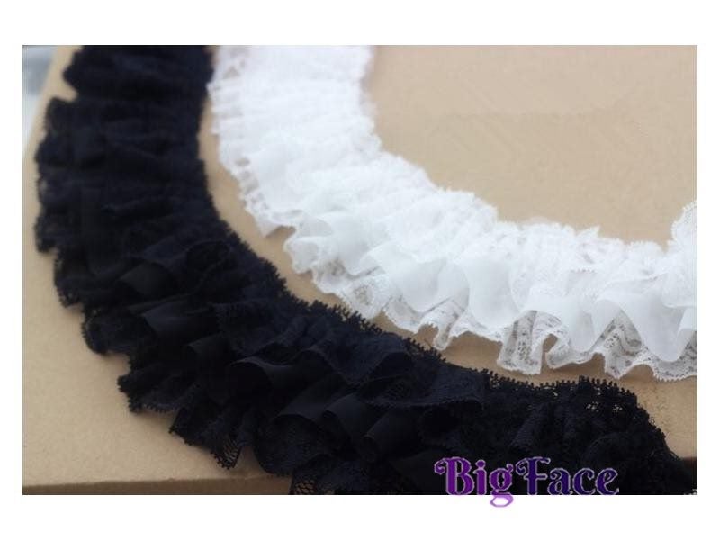 Chiffon Tape Ribbon Ruffle Lace Pleated Chiffon Lace Trim Flower Collar Garment Carousel 2