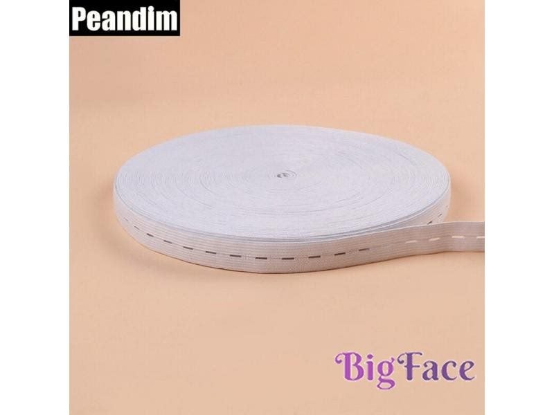 PEANDIM 30M 15mm White Black Sewing Button Hole Knit Elastic Band Carousel 1