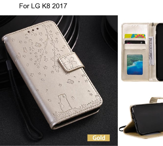 LG K8 2017 Case Embossed Wallet Leather Case Carousel 1