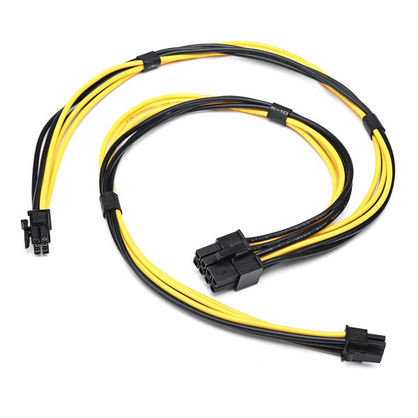 Dual Mini 6 Pin To 8 Pin Male PCI-E Power Cable For Mac Pro Video Card Carousel 1