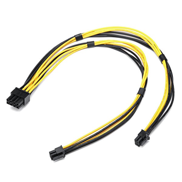 Dual Mini 6 Pin To 8 Pin Male PCI-E Power Cable For Mac Pro Video Card Carousel 2