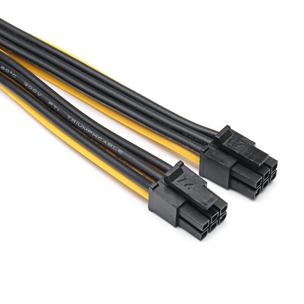 Dual Mini 6 Pin To 8 Pin Male PCI-E Power Cable For Mac Pro Video Card Carousel 5