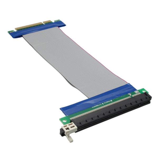 20cm PCI-E Express 8x to 16x Extension Cable Flex Ribbon Carousel 1