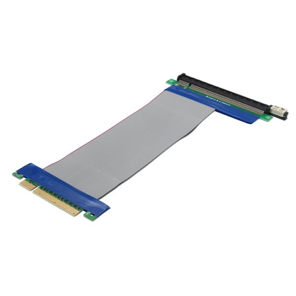 20cm PCI-E Express 8x to 16x Extension Cable Flex Ribbon Carousel 10