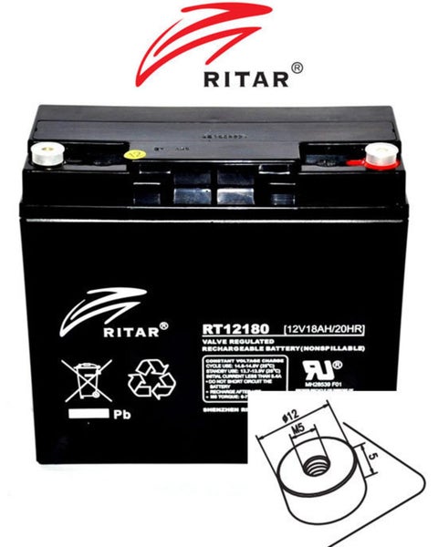 RITAR RT12180 12V 18AH SLA battery FOR UPS SYSTEM Carousel 1