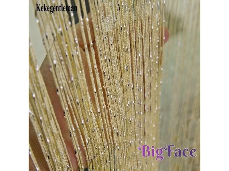 String Curtain Shiny Tassel Glitter Line Curtain Window Door Divider Drape Carousel 2