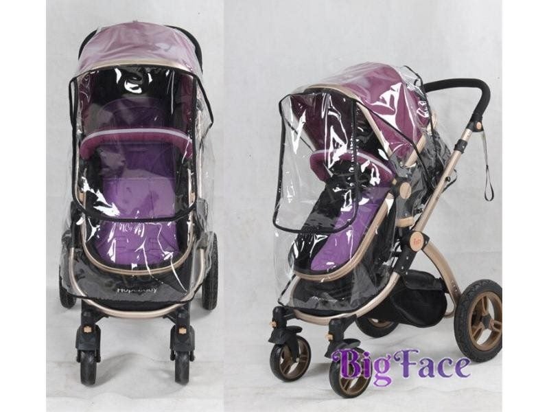 Baby Stroller Rain Cover PVC Universal Wind Dust Shield With Windows For Carousel 2