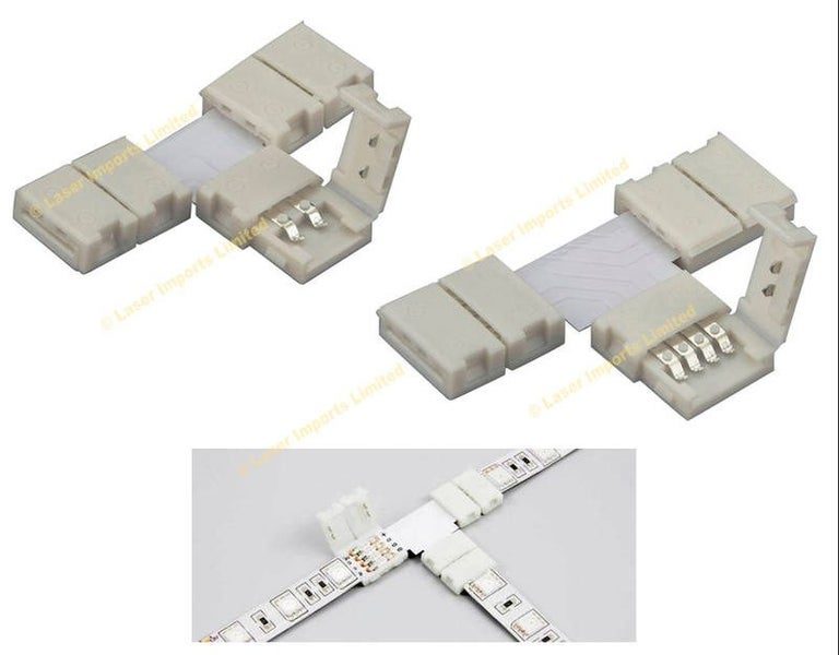 T joiner for 5050 10mm LED strip lights - single colour or RGB Carousel 1