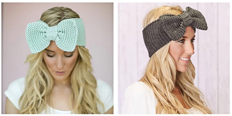 Headband Knitted Warm Bow Ear Warmer 2 Colours PRICE REDUCED62935699755522111