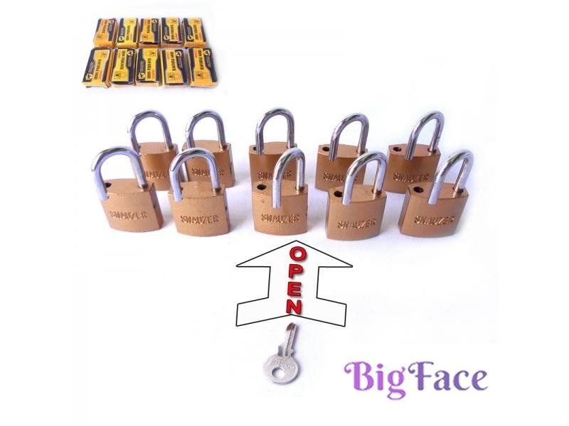 10PC 25mm Padlocks Open By Same Keys Carousel 1