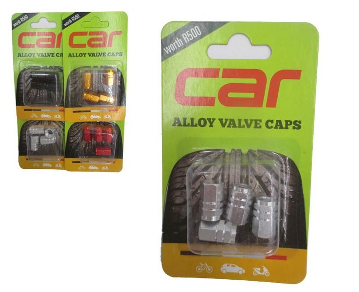 Alloy Valve Caps (Set Of 4 Assorted Packs) Carousel 1