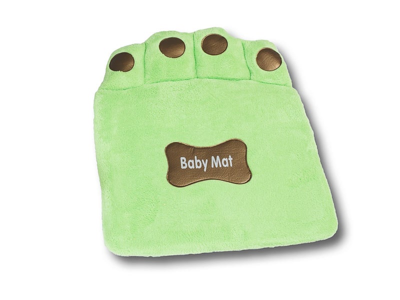Pet Bed Paw Shaped Mat 64x55cm Green Carousel 1