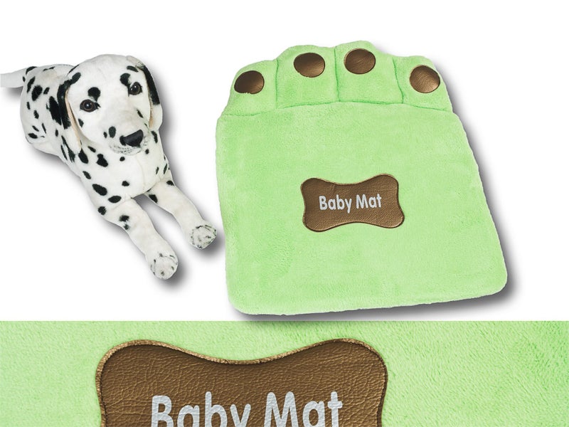 Pet Bed Paw Shaped Mat 64x55cm Green Carousel 2