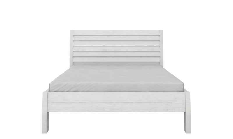 AUSTIN SOLID QUEEN BED BASE SMOKE WHITE COLOUR Carousel 1