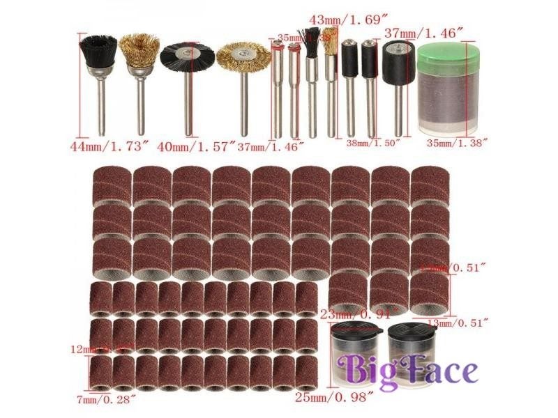 150Pcs Rotary Tool Bits Fit For Dremel 1/8" Shank Carousel 1