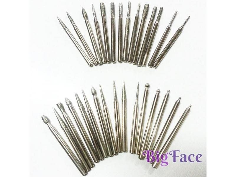 30/pcs 3mm Diamond Burs Dremel Rotary Tool Sintered Diamond Burs Abrasive Carousel 1