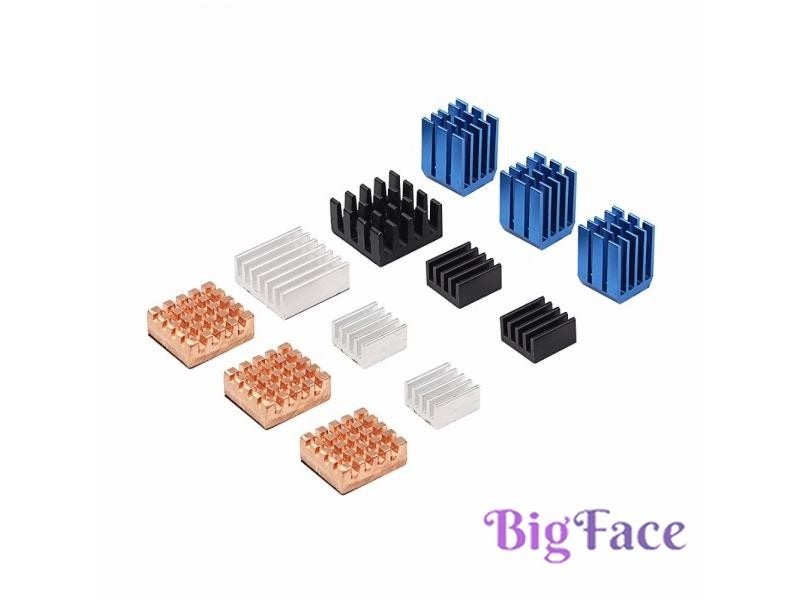 For Raspberry Pi 3 Heat Sink 12pcs Copper Aluminum Heatsink Radiator Cooler Kit Carousel 1