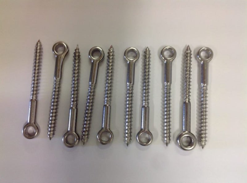 6mm x 40mm Eye Screws Stainless Steel G316 in lots of 10 Carousel 1