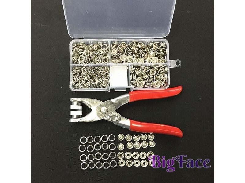 Plier Tool 100 Set Metal Sewing Buttons Hollow Solid Five-claw Buckle Metal Carousel 2