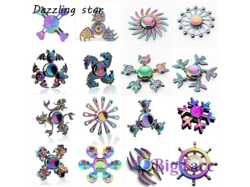 New Fidget Toy Game Hand Spinner Metal Finger Stress Tri Spinner Alloy EDC Hand Carousel 2