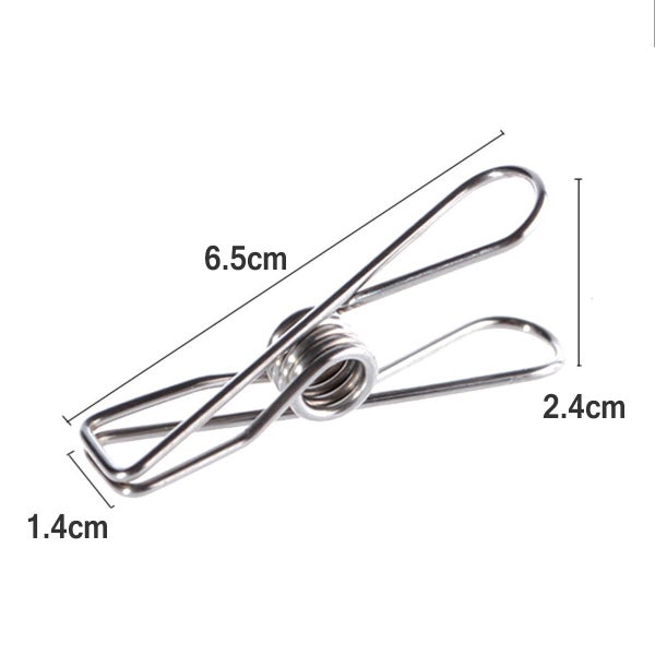 100pcs Stainless Steel Clothes pegs 6.5cm Length Carousel 2