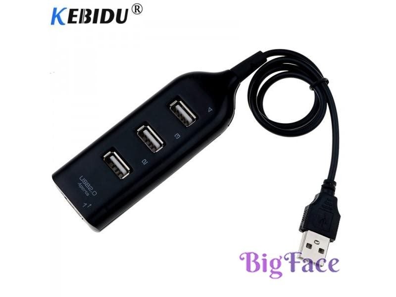 Kebidu High Speed 4 Ports 2.0 USB HUB Splitter Adapter Mini For Laptop PC Carousel 2