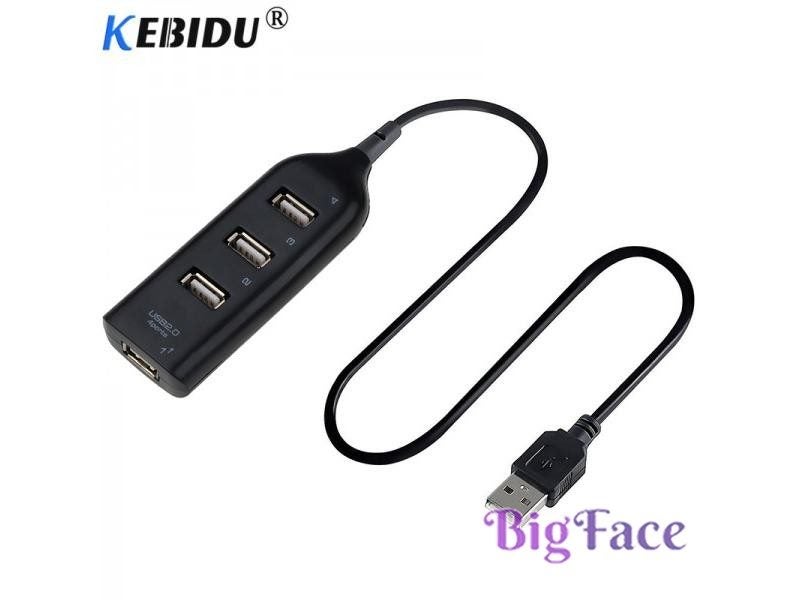 Kebidu High Speed 4 Ports 2.0 USB HUB Splitter Adapter Mini For Laptop PC Carousel 1