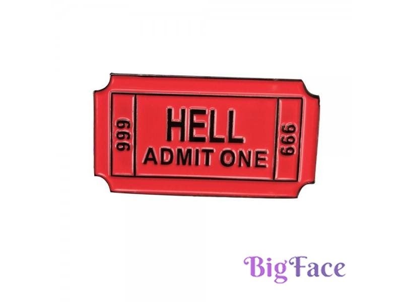 Hell Admit One Ticket Soft Enamel Pin Badge Carousel 2