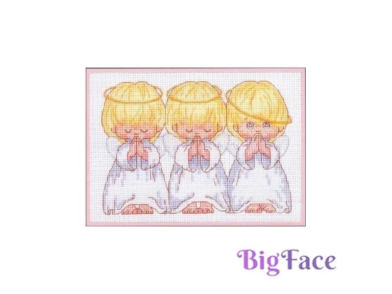 Three Little Baby Angel Pattern Cross Stitch Embroidery Kit For Love Sewing Carousel 2