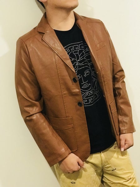 Men causal Jackets amazon new design PU leather Carousel 2