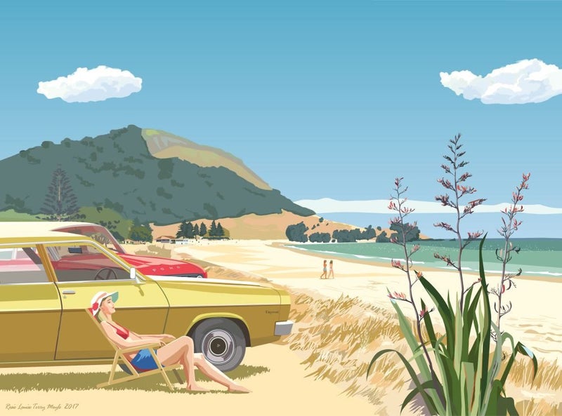 Mount Maunganui art print Carousel 1