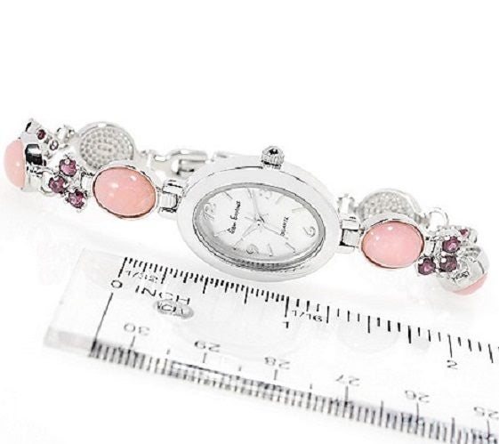 3 day -Gem Essence Quartz Mother-of-Pearl & Gemstone Watch Blue-Chalcedony B8583 Carousel 2