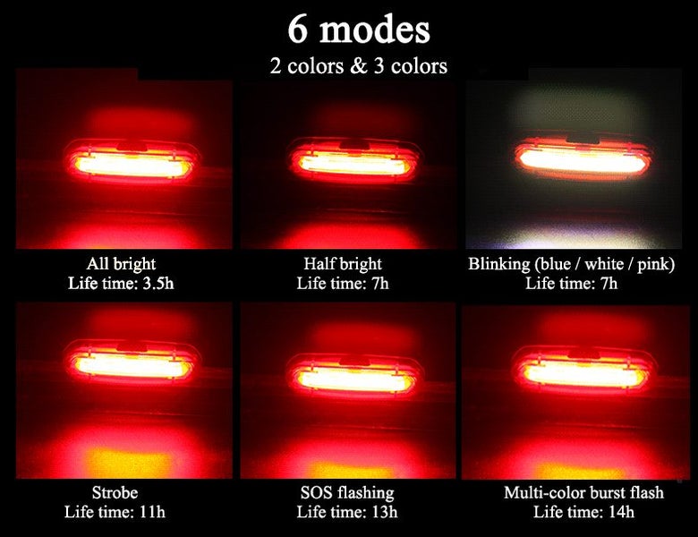 Rechargeable Bike Tail Light Carousel 9