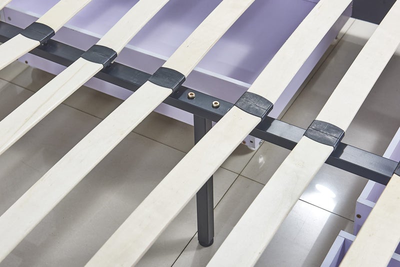 CAVINDESH QUEEN BED BASE GREY COLOUR FABRIC WITH FOUR DRAWER Carousel 2