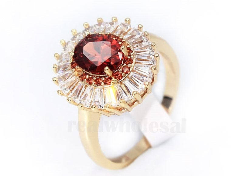 Red Cubic Zirconia Ring _ Size 8 Ring Carousel 1
