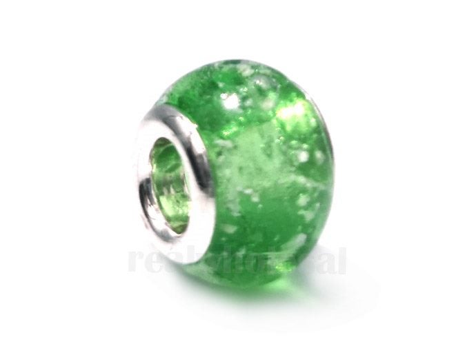 Beautiful Green Glass Beads Charm Carousel 1