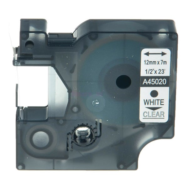 New 45020 White on Clear Label Tape For Dymo D1 on Afterpay Carousel 2