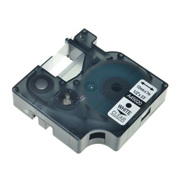New 45020 White on Clear Label Tape For Dymo D1 on Afterpay Carousel 4