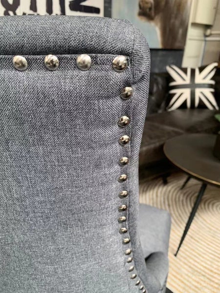 Clearance! Modern Classic--Tufted Dining Chair Grey Color Carousel 4