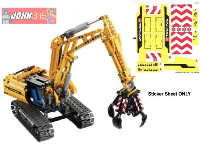 LEGO STICKERS for set 42006 TECHNIC EXCAVATOR Carousel 1