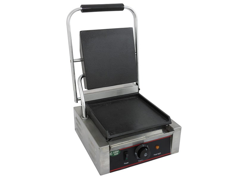 Single Panini Press 1.8kW - Commercial Toasted Sandwich Maker - Flat Top Grill Carousel 2