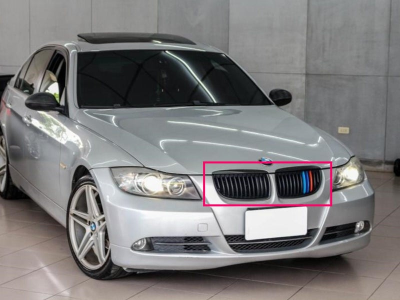 3-Series E90 Fifth generation 2005-2008 Sedan 4D GRILLE GRILL Matt Black for BMW Carousel 4
