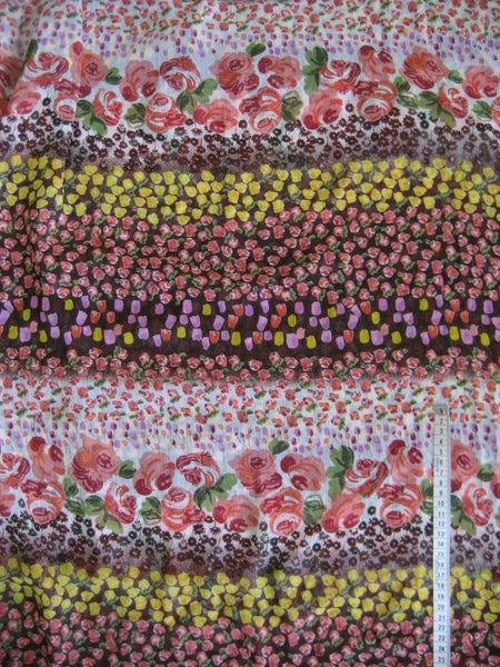 CHIFFON Crinkle SEWING FABRIC Floral MATERIAL 5.6m x 160cm Carousel 2