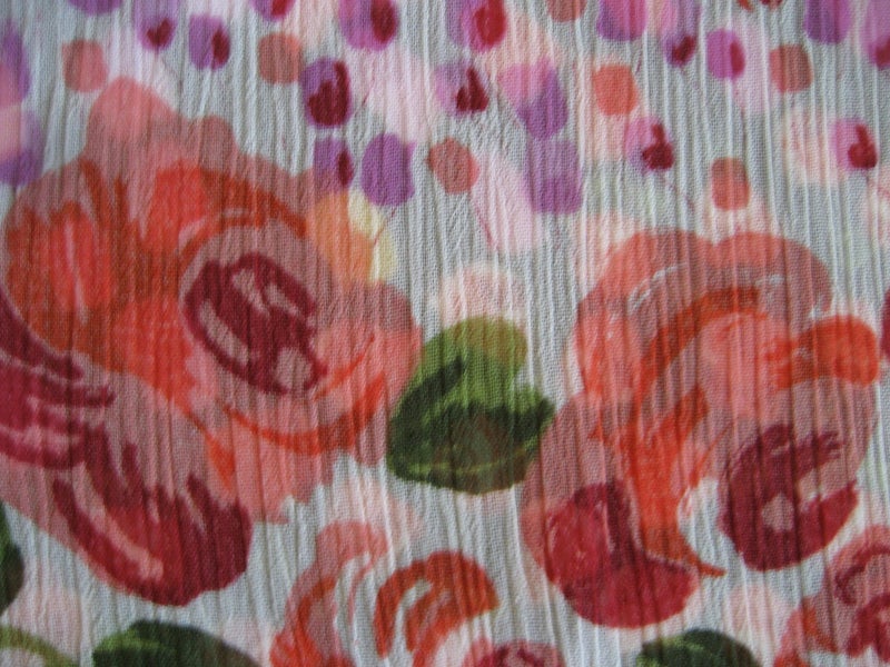 CHIFFON Crinkle SEWING FABRIC Floral MATERIAL 5.6m x 160cm Carousel 4