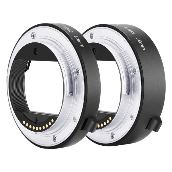 Neewer Metal Auto Focus AF Macro Extension Tube 10mm 16mm for Sony NEX E-Mount Carousel 1