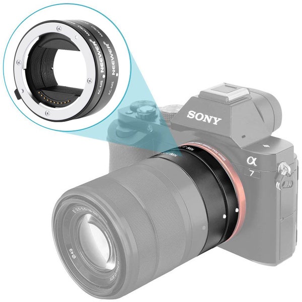 Neewer Metal Auto Focus AF Macro Extension Tube 10mm 16mm for Sony NEX E-Mount Carousel 2