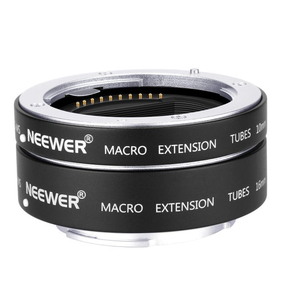 Neewer Metal Auto Focus AF Macro Extension Tube 10mm 16mm for Sony NEX E-Mount Carousel 7