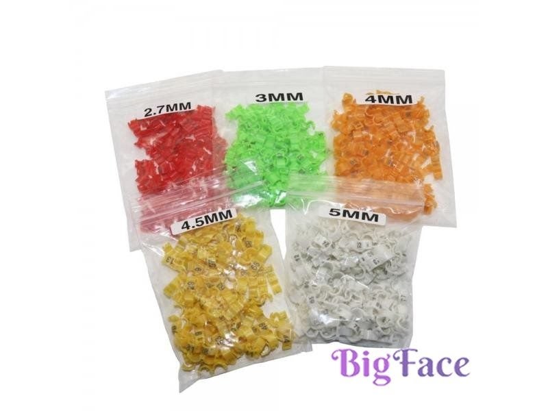 100 Pcs / Lot Bird Clip Ring 2.7mm 3mm 4mm 4.5mm 5mm Plastic Foot Rings Carousel 2