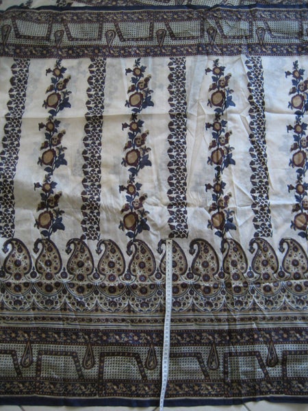 RETRO Lightweight SILK SEWING FABRIC Paisley Pattern MATERIAL 5m x 110cm Carousel 3