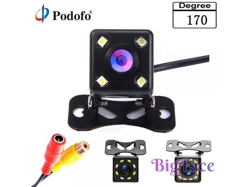 Podofo 170 Degree Universal Waterproof Wide Lens 4 LED Car Rear View Camera Carousel 1